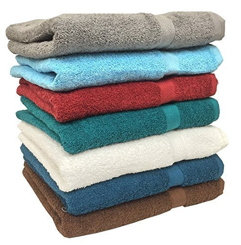 Ruthys Textile 7-Pack 27 X 54 100% Cotton Bath Towels