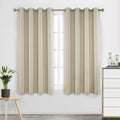 CUCRAF Beige Blackout Curtains 54 inch Length 2 Panels Set, Room Darkening Curtains & Drapes for Living Room Bedroom, Thermal In