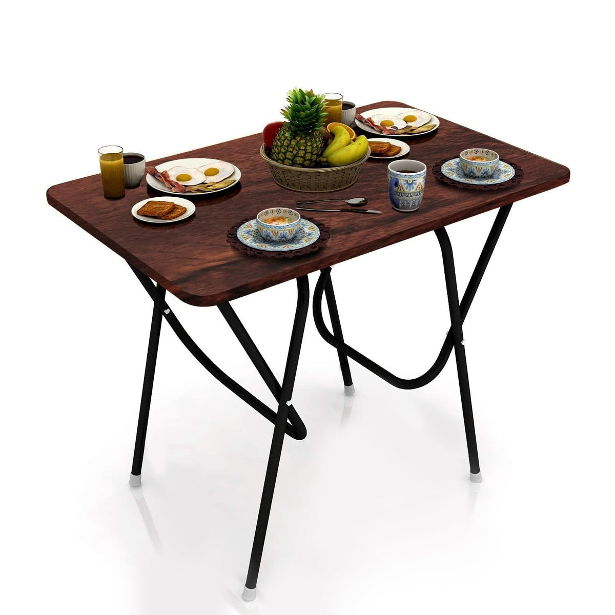 Wow Craft Multipurpose Foldable Twoseater Dining Table | Engineered Plywood Top With Matt Finish | Compact Table For Home & Ki