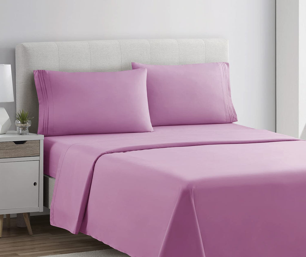 Clara Clark King Sheets Set, Deep Pocket Bed Sheets For King Size Bed - 4 Piece King Size Sheets, Extra Soft Bedding Sheets & Pi