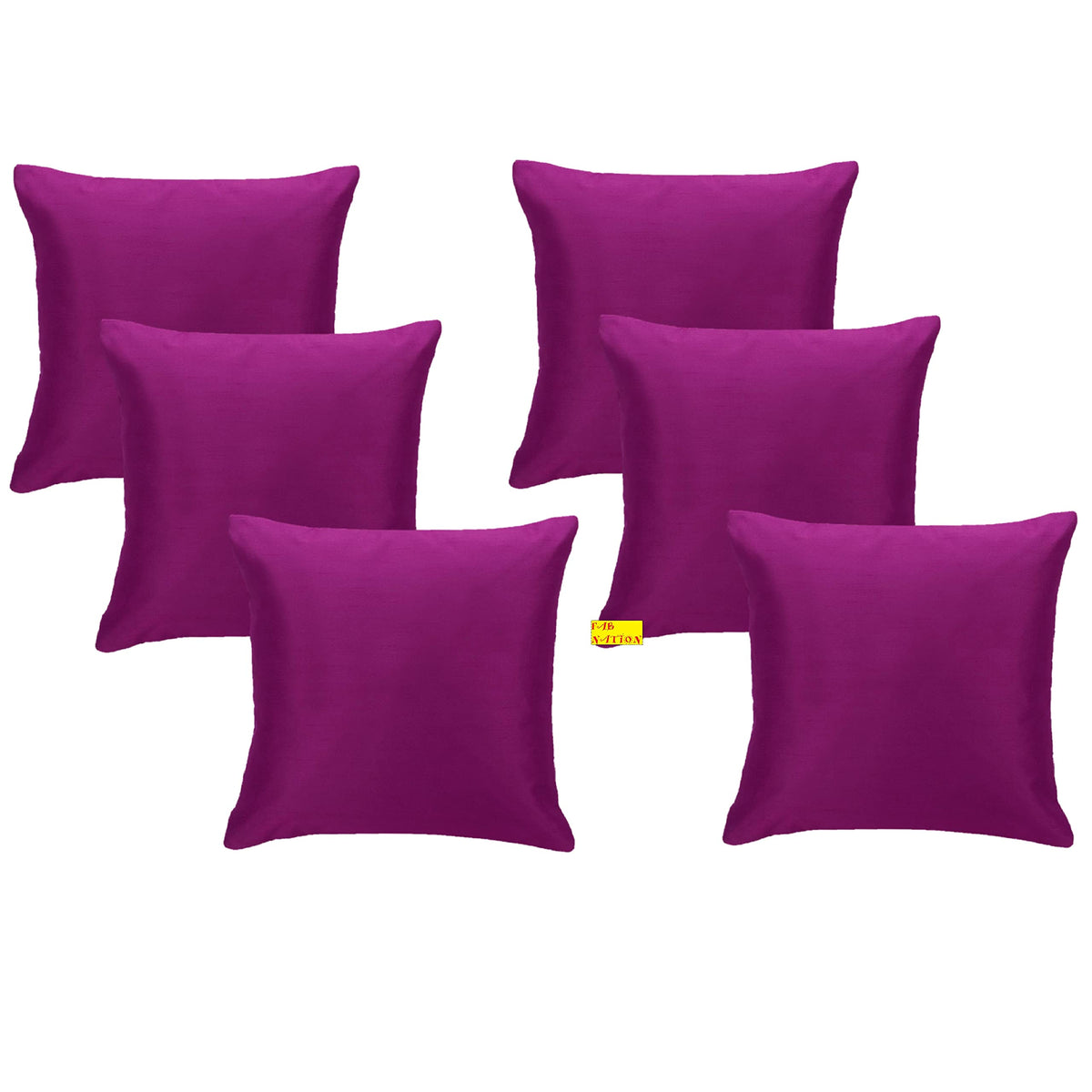 Fab Nation Set Of 6 Dupion Silk Fabric Cushion Cover | Throw/Pillow Cover For Bedroom Sofa,Chair,Car,Diwali, Occasions | Pillowc