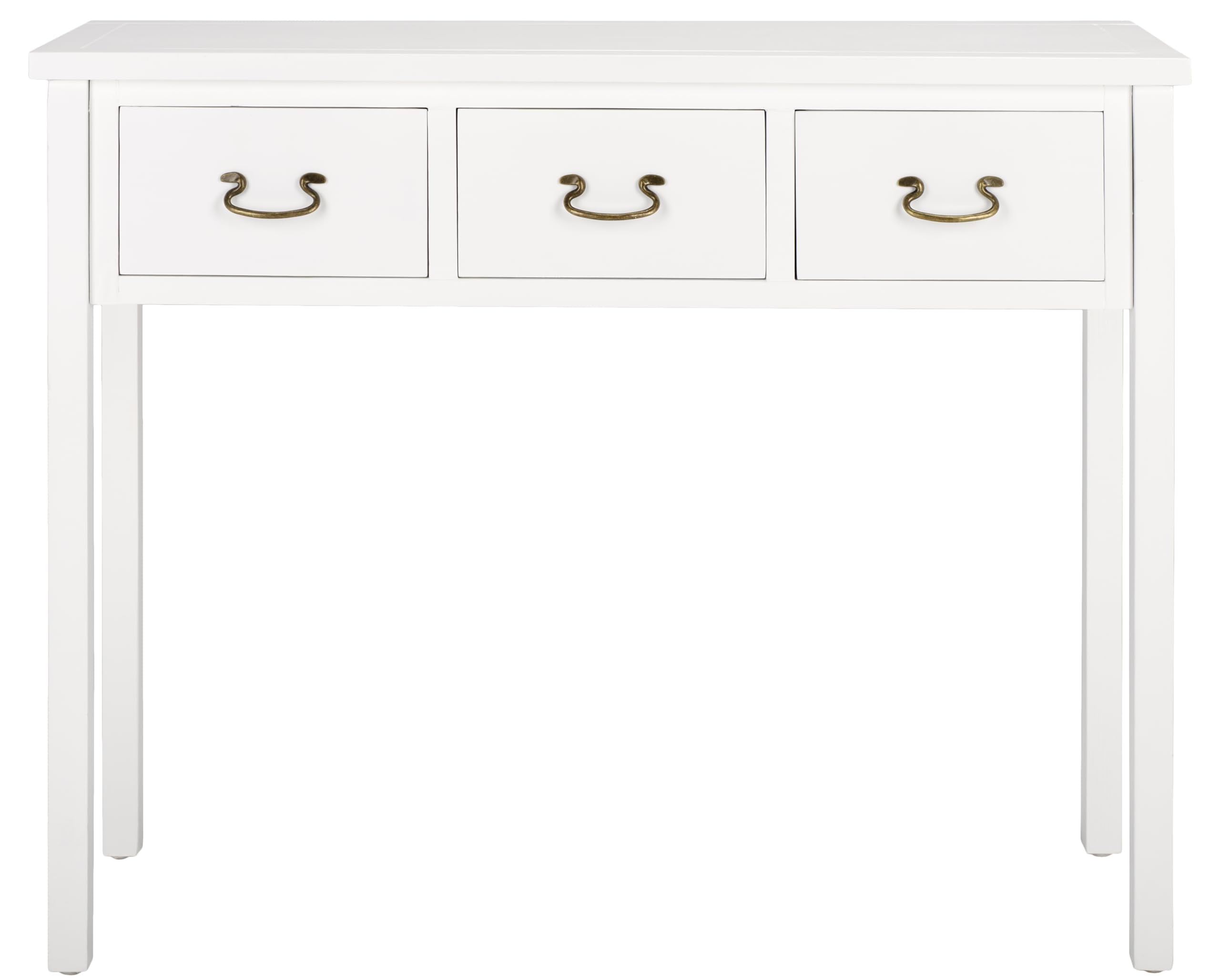 SAFAVIEH Home Collection Cindy Farmhouse White 3-Drawer Console Table