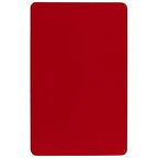 Flash Furniture Wren 36''W x 72''L Rectangular Red Thermal Laminate Activity Table - Standard Height Adjustable Legs