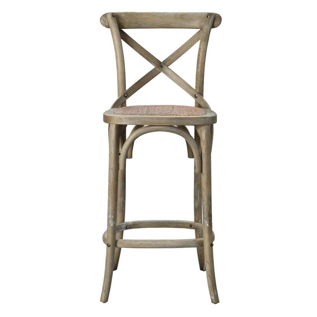 Modway Gear Counter Stool, 19 X 17.5 X 39.5, Gray