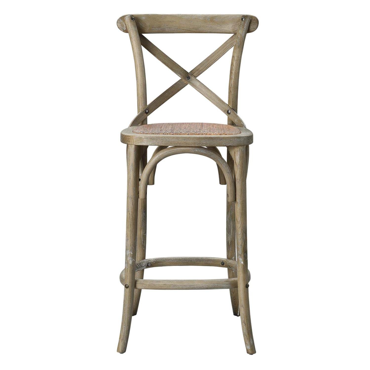 Modway Gear Counter Stool, 19 X 17.5 X 39.5, Gray