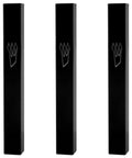 HolYudaica 3-Pack - Classic Aluminum Mezuzah Case for Mezuzah Scroll (without Nail), Easy Peel and Stick, (Scroll Not Included) 