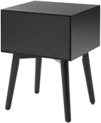 Crosley Furniture Landon Nightstand Side Table with Drawer, Matte Black