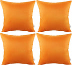 Thmyo 4-Pack 100% Cotton Comfortable Solid Decorative Throw Pillow Case Square Cushion Cover Pillowcase Sublimation Blank Hallow