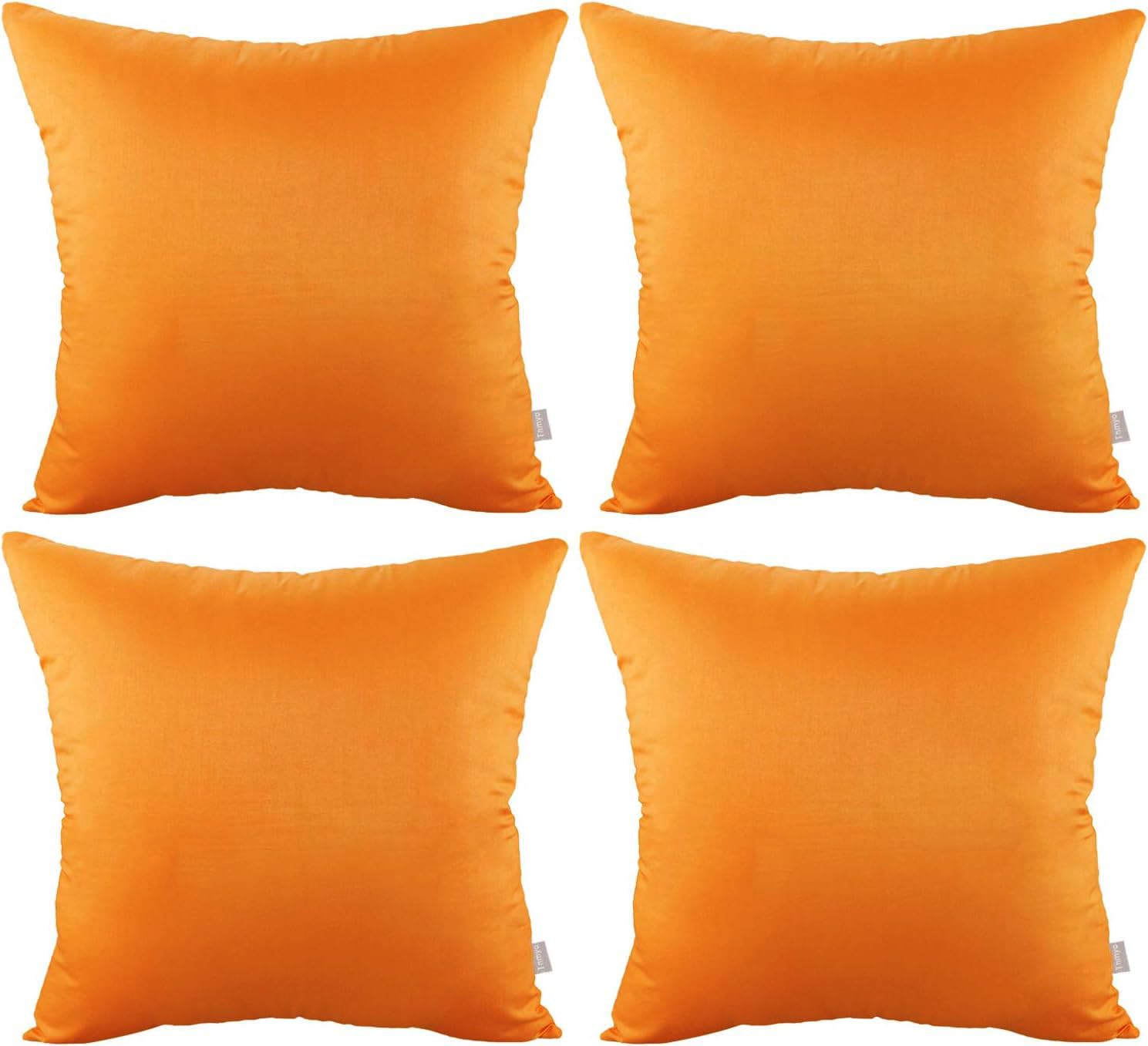 Thmyo 4-Pack 100% Cotton Comfortable Solid Decorative Throw Pillow Case Square Cushion Cover Pillowcase Sublimation Blank Hallow