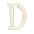 HomeRoots 16' Distressed White Wash Wooden Initial Letter D Sculpture