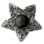 Pewter Mini Celtic Knot Star Chime Candle Holder
