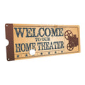 Welcome to Our Home Theatre Metal Sign, Retro Ticket to the Movie, Media Room, Family Room, Bar, Den Decor