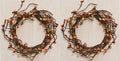 Fall Halloween Pip Candle Ring | 2 Pc | 3.5 inch Center | Pumpkin Spice