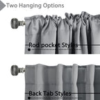 H.Versailtex Blackout Curtains Thermal Insulated Window Treatment Panels Room Darkening Blackout Drapes For Living Room Back Tab/Rod Pocket Bedroom Draperies, 52 X 72 Inch, Grey, 2 Panels