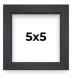 5x5 Shadow Box Frame Contemporary Black Finish | 1'' Depth of Usable Space| Vertical or Horizontal Display | Interior Size 5x5 i
