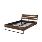 Acme Juvanth Eastern King Wooden Panel Bed in Oak and Black