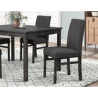 Best Master Furniture Vitalita 5 Piece Rectangular Wood Dinette Set In Charcoal