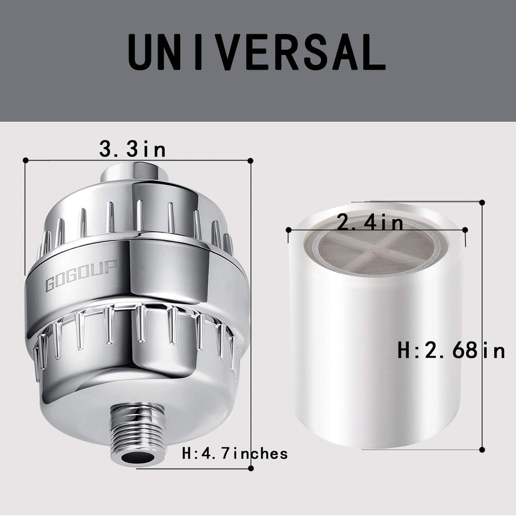 Ogoup Shower Filter Replacement Cartridge For Hard Water Universal (2Pcs)