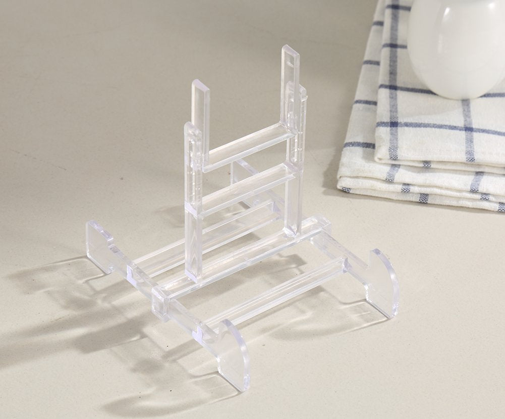 Artliving Two Part Adjustable Clear Acrylic Plastic Display Stand Easel (Set Of 5)