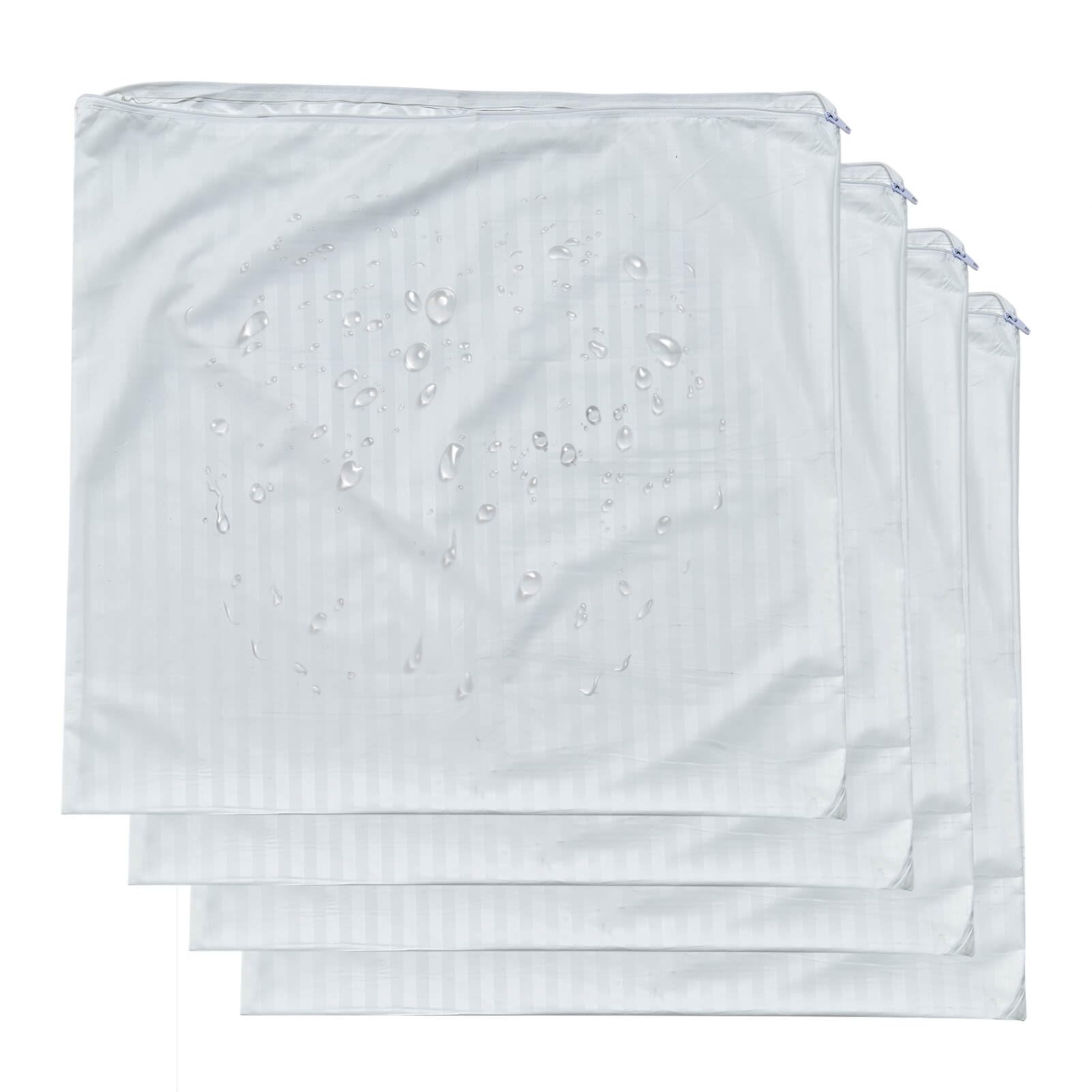 4 Pack Feather Proof Pillow Protectors 20X20 Waterproof Cover For Goose Down Square Throw Pillows