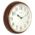 Westclox Quartz Wall Clock 15.5 Brown Quartz Movement Glass
