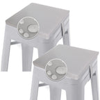 Gueglsa Indoor Outdoor Bar Stool Cushions 12X12 Inch,Non Slip Square Seat Pad With Straps,Waterproof Fade Resistant Small Metal