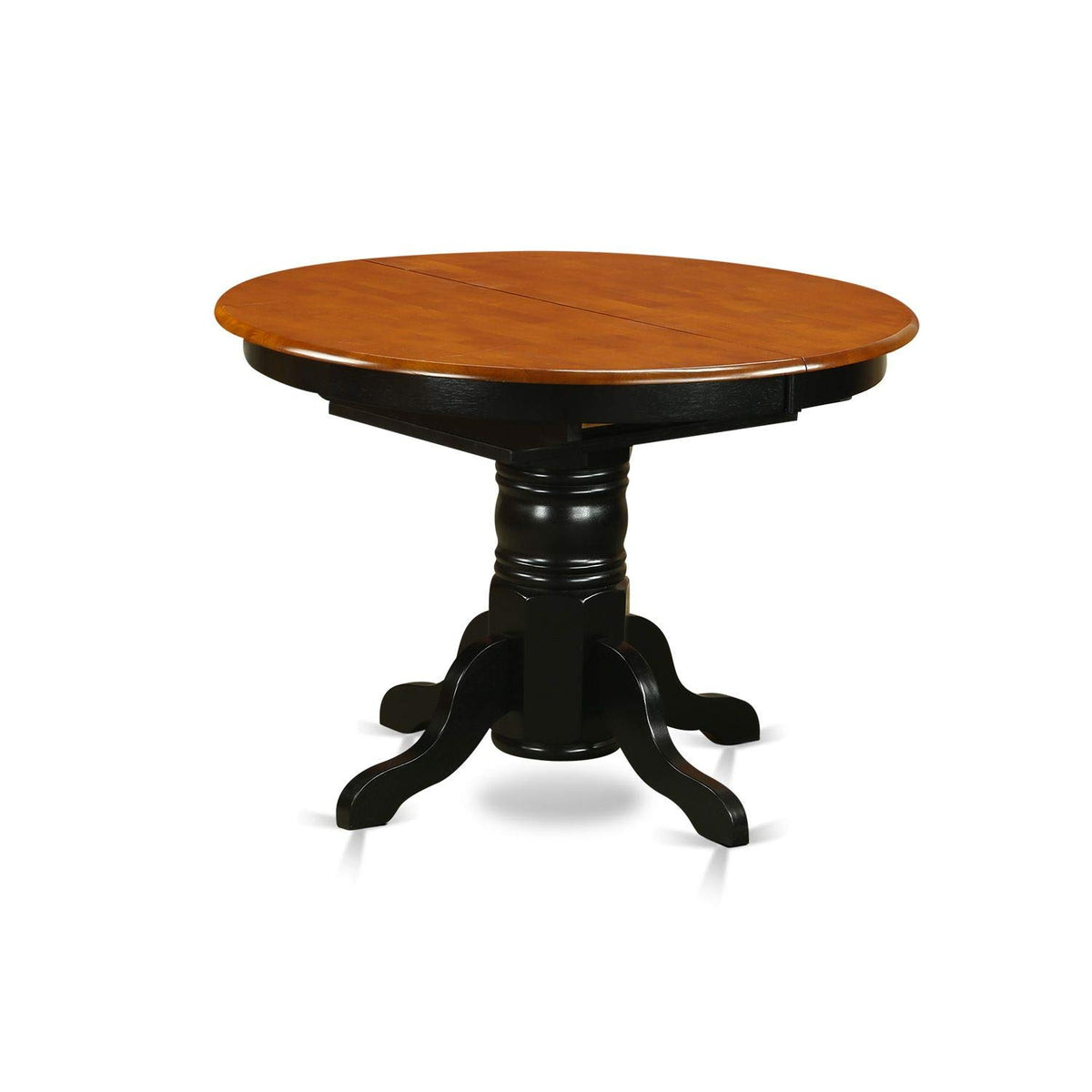 East West Furniture KENI5-BCH-C 5 Piece Dining Room Furniture Set Includes an Oval Kitchen Table with Butterfly Leaf and 4 Linen Fabric Upholstered Dining Chairs, 42x60 Inch, Black & Cherry