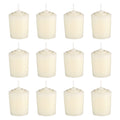 Ivory Unscented 15 Hours Votive Candles Pack of 12