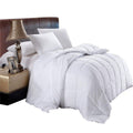 Royal Hotel Bedding Soft, Light, Warm Down Comforter, 650 Fill Power, 100% Cotton Cover/Shell, 300 Threadcount, Solid White, Kin