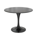 Verve 36 Round Dining Table, Black Base with Sintered Stone Black Top