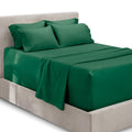 Hearth & Harbor 4Piece Twin Size Microfiber Deep Pocket Sheets Set - Hunter Green