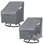 Startwo Outdoor Swivel Chair Cover 2 Pack, Waterproof Outdoor Chair Covers, 30'Wx34'Dx38.5'H Rip-Resistant Patio Swivel Chair Covers, Patio Lawn Chair Cover For Outdoor Furniture, Grey