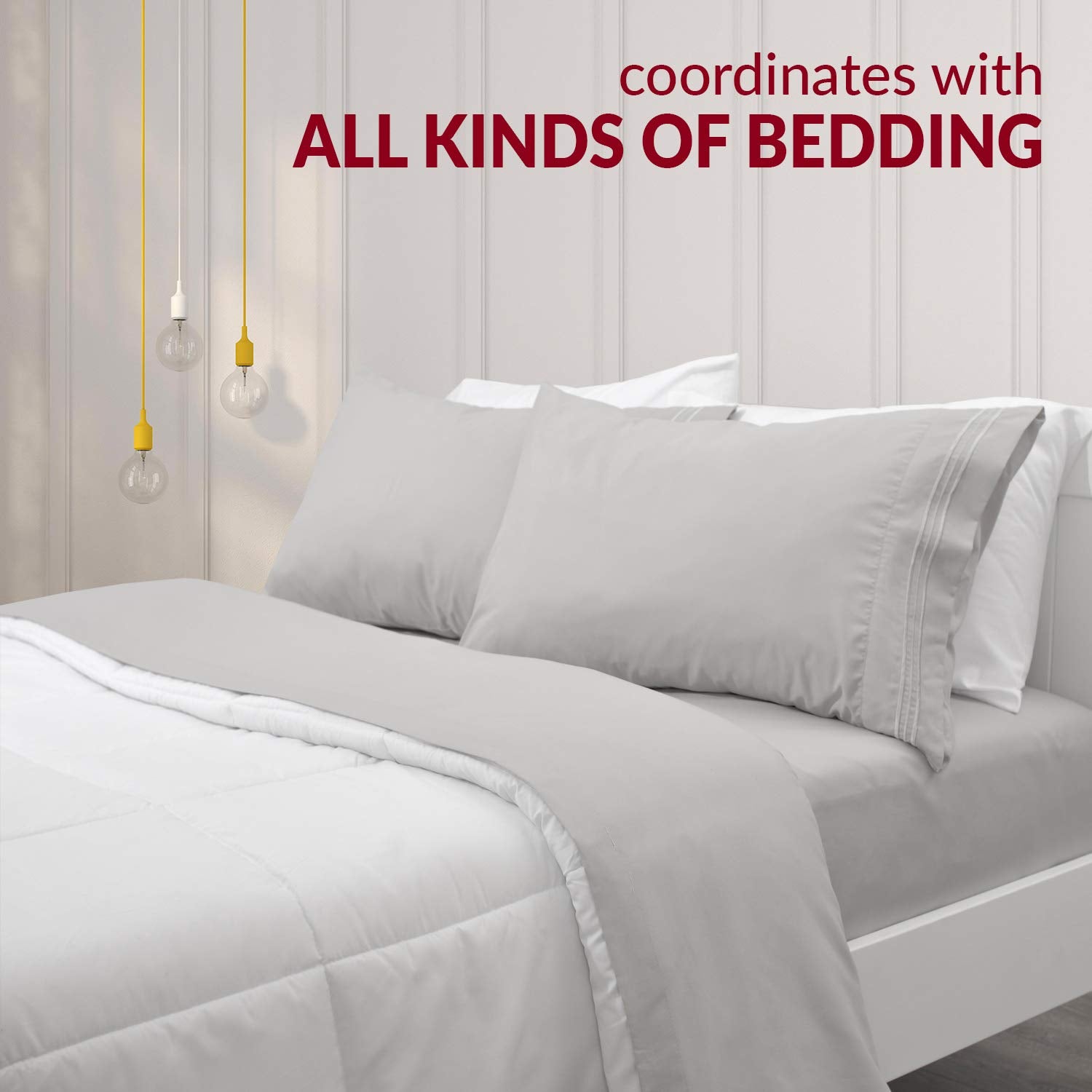 Mellanni Pillow Cases - 2 Pc Iconic Collection Pillowcases - Luxury, Extra Soft, Cooling Pillow Covers - Envelope Closure (King