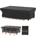 Velway Patio Table Cover Rectangle Waterproof Patio Furniture Cover For Outdoor Table And Chairs 84”Lx52”Wx29”H Oxford Dining Table Cover Tear-Resistant Wind Dust Proof Furniture Set Covers For Winter