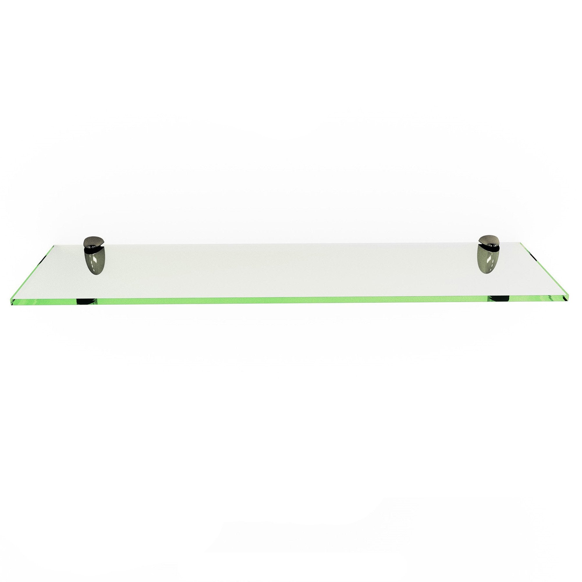 Fab Glass and Mirror Rectangle Glass Shelf, 10 X 36, Clear