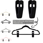 Tofiigrem Black Velvet Hanger Clips (60-Pack), Strong Velvet Hangers Clips For Velvet Hangers, Pant Skirt Hanger Velvet Clips Fi