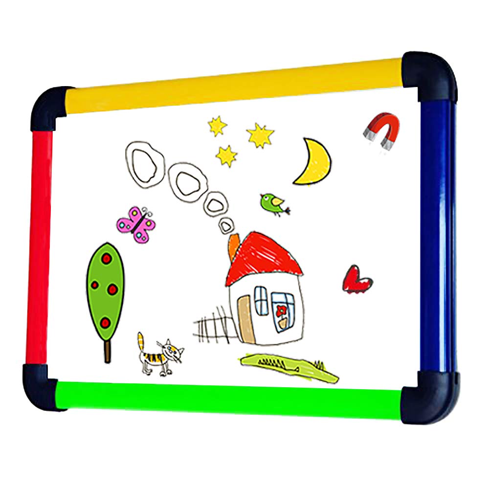 Viz-Pro Children Board/Writing Whiteboard/Dry Erase Board, Colored Frame,12' X 8'
