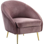 Acme Abey Velvet Upholstered Chair in Pink