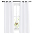Nicetown White Curtains For Living Room - Thermal Insulated Window Treatment 50% Light Blocking Solid Grommet Top For Bedroom/Gi