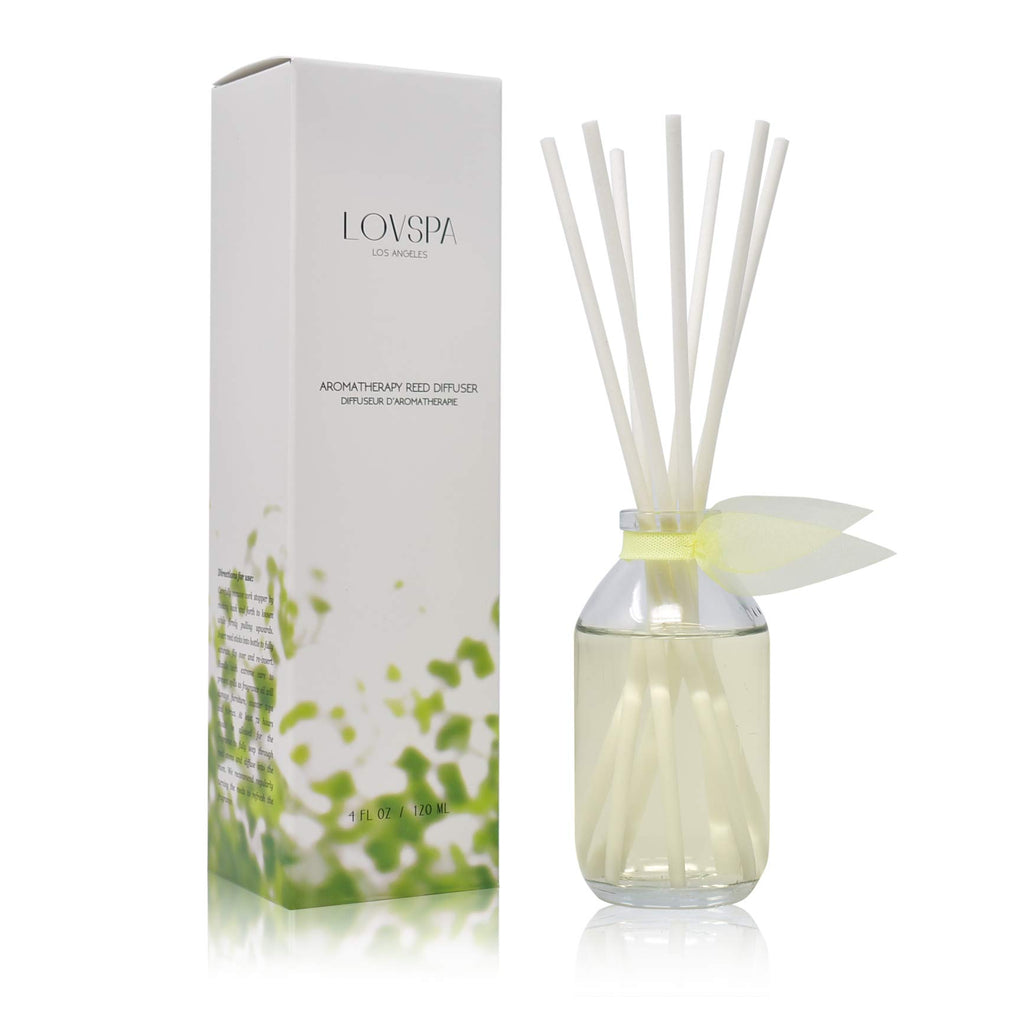 LOVSPA Sparkling Grapefruit Reed Diffuser Set - Refreshing Citrus Scent Diffuser for Home - Non-Toxic Oil Reed Diffuser - Made i