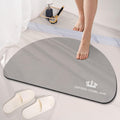 JOLYMIT DShape Washable Mat for Outdoor, Indoor, Door Entrance Mat, Floor Door Mat, AntiSlip Door Mat (Gray / 1 Pcs)