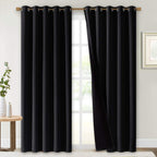 Nicetown High-End Thermal Curtains, Full Blackout Curtains 84 Inches Long For Dining Room, Soundproof Window Treatment Drapes Fo