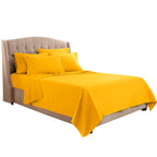 Clara Clark Full Sheets, 6 Piece Set - Hotel Luxury Sheets For Full Size Bed, Super Soft Bedding Sheets & Pillowcases, Full Size Sheets, Yellow