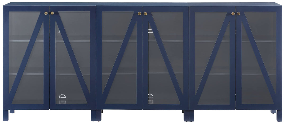 Crosley Furniture Cassai 3-Piece Entertainment Center Tv Stand, Media Console, Vinyl Record Storage, Navy