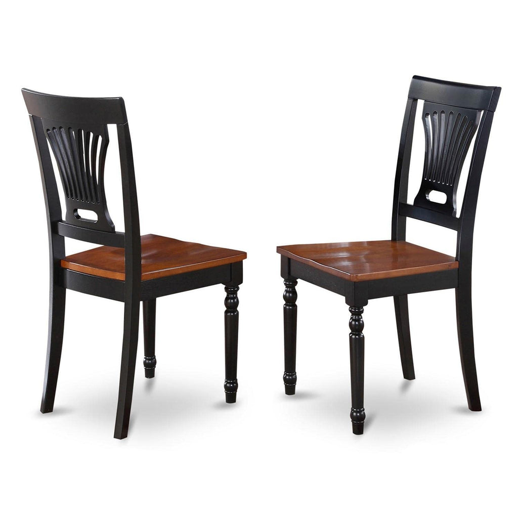 East West Furniture Supl3-Bch-W 3 Piece Dining Set Contains A Round Dining Room Table With Dropleaf & Shelves And 2 Kitchen Chairs, 42X42 Inch, Black & Cherry