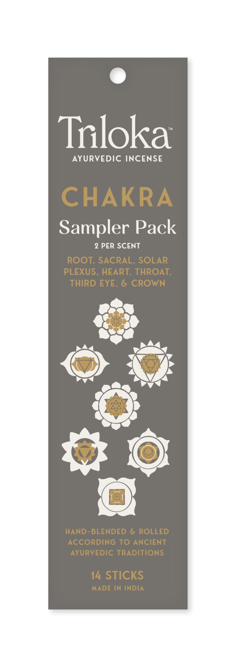TRILOKA Incense Chakra Assortment, 14 CT