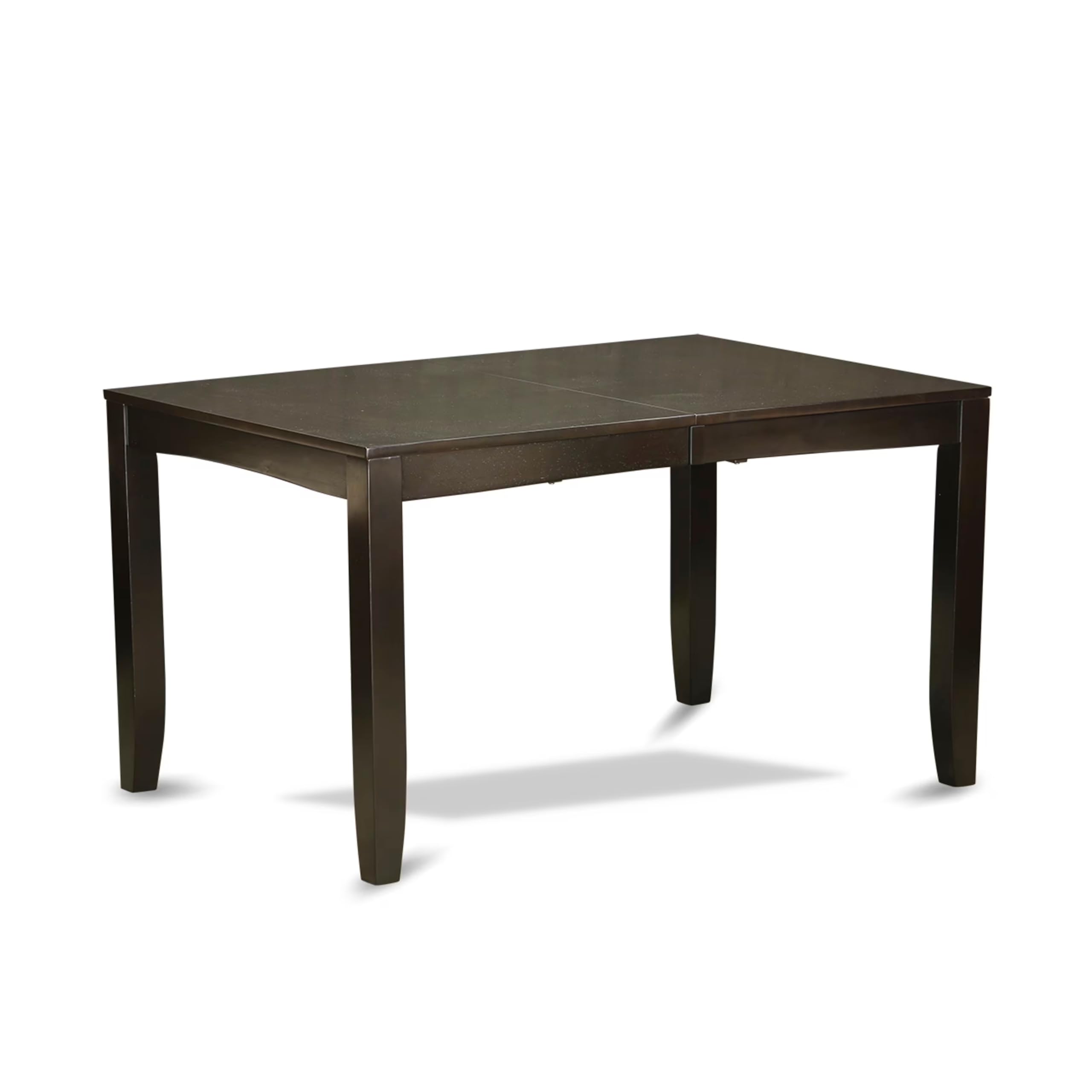 East West Furniture LYAN5-CAP-LC Lynfield 5 Piece Modern Set Includes a Rectangle Wooden Table with Butterfly Leaf and 4 Faux Leather Kitchen Dining Chairs, 36x66 Inch, Cappuccino