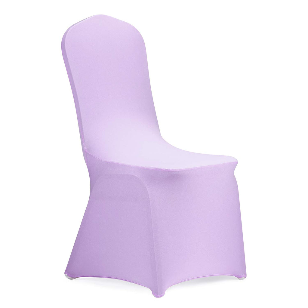Peomeise Stretch Spandex Chair Cover For Wedding Party Dining Banquet Event (Lavender, 25)