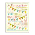 Stupell Home D  cor Playroom Rules With Pennants In Pink Rectangle Wall Plaque, 10.25 x 0.5 x 14.75, Proudly Made in USA