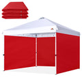 SCOCANOPY SideWall for 12x12ft Canopy Frame, 3 Pack SunWalls Only,Red
